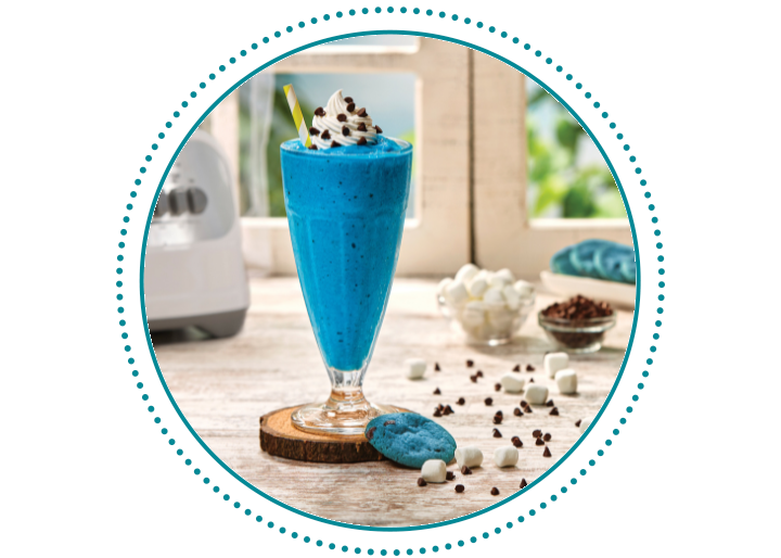 Blue Cookie Dough Mallow Shake